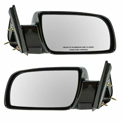 Manual Black Side Mirrors Left Lh & Right Rh Pair Set Of 2 For Pickup Truck