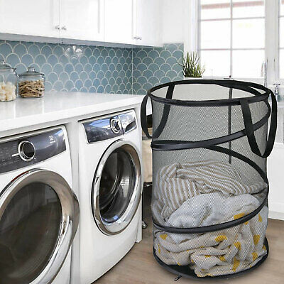 Foldable Large Storage Laundry Hamper Clothes Basket Nylon Laundry Washing Bag