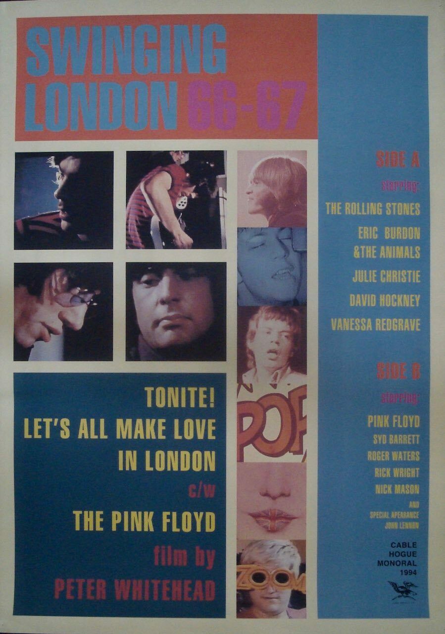 Tonite Let's All Make Love In London Japanese B2 Movie Poster Pink Floyd Stones