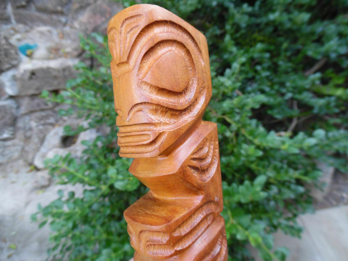 Vintage Marquesas Islands Carved Wood Tiki Figure