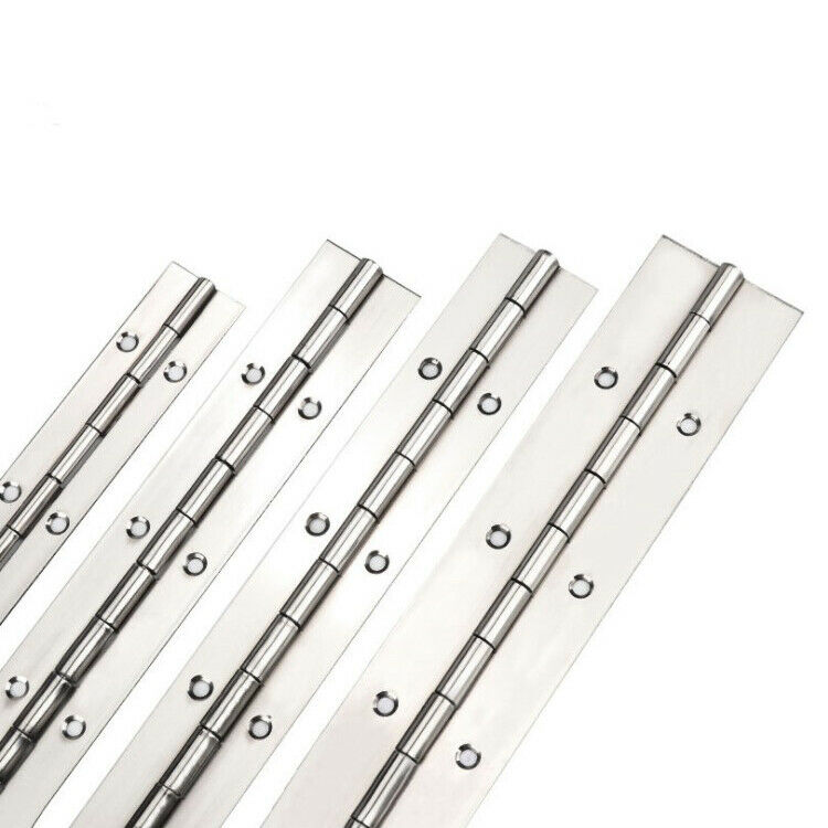 Piano Hinge With Holes In Stainless, Steel, Or Aluminum 1,2,3,4,5,6,7,8 Ft